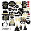 20/11 / 36pcs / set Foto-Stand-Requisiten Fotografie-Maske Papierkarte Geburtstags-Party-Dekoration Ereignisgeschenk 16/21/30/50/50 Jahre alt