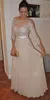 Peads de longitud del piso Pearas de encaje 3 4 mangas Garabia elegante Mother of the Bride Dresses Jewel Vintage Prom Vestidos 244s