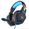 G2100 3.5mm Gaming Headphone Vibration Funktion Headset med Mic Stereo Bass Earphone LED Light för PC Laptop Hög kvalitet