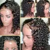 Transparent hd short curly lace front human hair wig pre plucked wear and go lace frontal wig