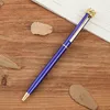 Fashion Gold Crown Color Shell Ballpoint Pen Black Ink Student Souvenir Business Office Stationery Favor WJ021