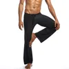 Männer Lange Yoga Hose Dünne Pyjamas Hosen Weiche Sexy Sommer Atmungsaktiv Für Hause H9