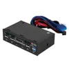 Freeshipping Hot Multifuntion 5.25インチメディアダッシュボードカードリーダーUSB 2.0 USB 3.0 20ピンE-SATA SATAフロントパネル