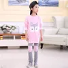 Хлопок детская одежда 2018 мода детская одежда набор персонаж лиса шаблон пуловер толстовок + леггинсы 2 шт. Детский спортивный костюм спортивный трексуи