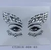 Pegatina de brillo Tatuaje Temporal Mujeres Cara Cara Cuerpo Arte 3D Resina Joya Adhesiva Cristal Diamante Gemas Para Fiesta Navidad