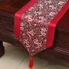 Chemin de table en soie chinoise motif dragon extra long, décoration de mariage, de Noël, nappe rectangulaire, tapis de table à manger 300 x 33 cm