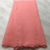 5Yards/pc Most popular fuchsia african cotton fabric embroidery swiss voile lace for clothes BC26-5