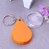 10x Lupe Faltlupe Handheld Glas Linsen Kunststoff Tragbare Keychain Lupe Grünorange