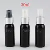 30ml X 50 Empty Black Mist Spray Plastic Bottle Mini Sprayer Travel Bottles For Men Refillable Container Bottles Perfumer Tin