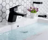 Rolya Matte Black Bathroom Sink Faucet Chrome Vessel Basin Mixer Tap Solid Brass