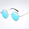 브랜드의 새로운 디자인 패션 라운드 편광 선글라스 남여 프레임 타원형 빈티지 태양 ​​UV400 블랙 렌즈 라운드 선글라스 안경 안경