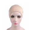 New Woman Big Flower Turban Elastic Cloth Head Cap Hat Beanie Ladies Hair Accessories Muslim Scarf Cap for Hair Loss Girl Hats