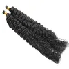 Brasilianskt lockigt mänskligt hår i spets hårförlängningar Human 100g Pre Bonded Curly Keratin Hair Extension 100s 14 "16" 18 "20" 22 "24" 26 "