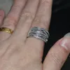 Choucong Jewelry Women Ring تمهيد مجموعة 120pcs جولة الماس الذهب الأبيض معبأ خطوبة زفاف باند الطوق Sz 5-11