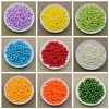 Unids/bolsa de 100 cuentas espaciadoras de perlas de 8mm, cuentas sueltas de plástico ABS para manualidades, accesorios para fabricación de joyas DIY, 20 colores