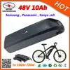 Hot !!! Högkvalitativ 13s4p 48v 10ah batteri Hailong 48V elektrisk cykelbatteri 700W litiumjonhaj Batteri med 2A laddare