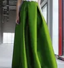 Grande taille nouvelles robes de bal jupes femmes Satin tissu volants longue jupe Tutu Laberate Maxi Elasitc taille formelle fête robes214D
