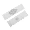 Sweet Bridal Gambe Garters Garter Giarrettiera Bianco Pizzo Bridal Giarrettiera da sposa cintura 2 pezzi Set di strass di strass di pizzo Perle di cristalli in magazzino