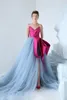 2019 Azziosta Magnifique robes de bal V couche Vou de luxe Ruffles côté partage tulle robe de soirée