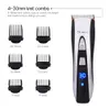 5 Gear Fine Tuning Digital LED High Precision Hair Trimmer Titanium Keramisk Blade Hair Clipper Mäns Hårskärmaskin HC-575