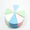 48pcs/pack Triangle shaped candy color soft Magic Face Cleaning Pad Puff Cosmetic Puff Cleansing sponge wash face makeup sponge