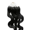 Micro Loop Extensão do Cabelo Corporal Onda Brasileira Remy Virgem Micro Anel Humano Cabelo Humano 100G Cor Natural Micro Loop Extensões