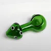 mushroom dry herb pipe peanut spoon pipe heady little pocket pipe 3.3 inch green hand-blown glass smoking pipes