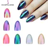 WAKEFULNESS 12Pcs Stiletto olografico Unghie finte Suggerimenti Specchio Effetto pigmento cromato Gel UV Strumenti per nail art finti