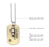 Personalità proiettile militare carta pendente collana 3 colori vintage antico dog tag per uomo donna miglior regalo