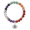 Yoga 7 Chakra Baum des Lebens Armband Naturstein Perlen Stränge Armbänder Damen Herren Modeschmuck wird und sandig