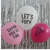 12ピース/ロット虐待的な風船面白い失礼なBadass Balloon Bachelorett Party Decorationの攻撃的虐待的ないたずらコレクション