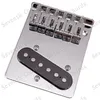 QHX Chrome 6 Flat Siodle Gitar Bridge Pickup do akcesoriów gitarowych elektrycznych Instrument muzyczny (3 śruby)