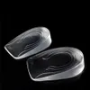 Transparent fotkudde Silikon Heel Elastisk vård Halv Insole Kudde Innersula Höjd Ökning av 0,8 / 2/3 cm