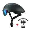 Casco da ciclismo Casco di sicurezza per bici da strada MTB per adulti Attrezzatura protettiva leggera per sport con fodera extra per occhiali staccabili