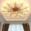 flush ceiling crystal chandeliers