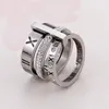 Anelli con strass per donna 3 colori acciaio inossidabile oro rosa numeri romani anelli per dito Femme anelli di fidanzamento per matrimonio gioielli1708697