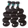 Echte Remy Menselijk Haar 3/4 Bundels Rechte Body Wave Onverwerkte Braziliaanse Virgin Haar Weave Weefs Haarverlenging Grade 10A Natuurlijke kleur