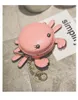 Kids Coin Portemonnees Mode Cartoon Little Crab Design Tassen Autosleutel Pendant Bag met Ring Meisjes Leren Kaart Tas Mini Schouders Tassen