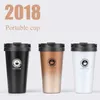 2018 Новая портативная ручка кофейная чашка внутри и снаружи 304 вакуумная изоляция из нержавеющей стали
