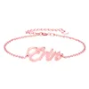Nom " Erin " Bracelet nom en acier inoxydable pour filles lettre charme personnalisé plaqué or 18 carats charme cadeau de Noël