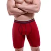 Underpants Sport Briefs 남성용 속옷 복서 간단한 면화 긴 성능 허벅지 부드러운 천 및 3D 파우치 보호