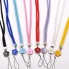 Universal Cell phone Lanyard Weave PU Straps Glitter Flower Strap for iphone x samsung Cell Phone Case Charms Accessories