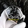 Nieuwe Crazy Hours 8880 CH COL DRM Kleur Dromen Automatische Witte Wijzerplaat Heren Horloge Zilveren Case Lederen Band Heren Horloges