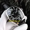 New Crazy Hours 8880 CH COL DRM Color Dreams quadrante bianco automatico orologio da uomo cassa in argento cinturino in pelle da uomo orologi da polso235A