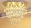 Lustre moderne Lustre en cristal Grand luminaires de plafond en cristal K9 Projets hôteliers Lampes d'escalier Restaurant Cottage Lights