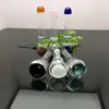 Fabricación de pipas de vidrio para fumar Bongs soplados a mano Olla de humo de vidrio de una sola rueda con cabeza cóncava de color