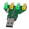 Adaptateur audio Mic à double écouteur 3D USB 3D 71 canal 51 canal à double écouteur pour Windows Vistaxp78 Linux7282080