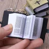 Javrick Mini Inglese Sacro Bible Keychain religioso Christian Gesù Cross Keyrings Regalo 2018 Vendita calda