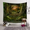 Mörkskog Modernt rumsinredning Mushroom Tapestry Polyester Tyg Vägg Hängande väggmålning Dekorativ Tyg Matta Täck