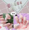 6Styles 3D мрамор поддельные ногти французский акриловые ногти сверкающие ложные советы ногтей палец искусственный Nail Art советы полный советы ногтей